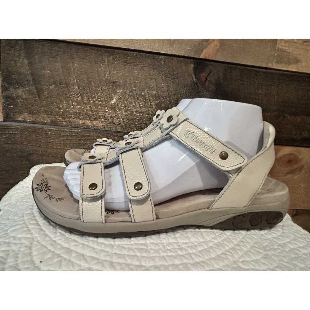 Therafit‎ Womens Grace Cream Sandals Shoes 9 F60410A